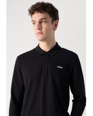 Hugo Boss Polo Donoslong de piqué de algodón con logo estampado