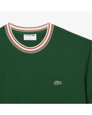Lacoste Camiseta con cuello de rayas fabricada en Francia