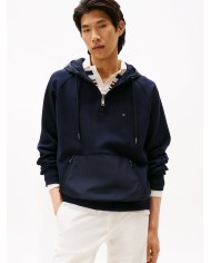 Tommy Hilfiger Sudadera capucha Mix Media 1/4 Zip Hoodie