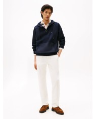 Tommy Hilfiger Sudadera capucha Mix Media 1/4 Zip Hoodie