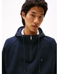 Tommy Hilfiger Sudadera capucha Mix Media 1/4 Zip Hoodie
