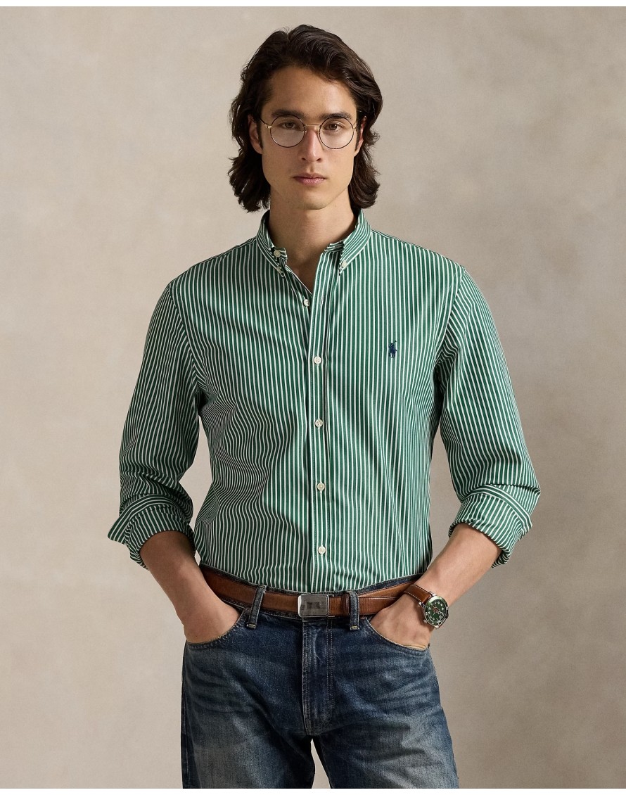 Ralph Lauren Camisa de popelina y elástico Custom Fit