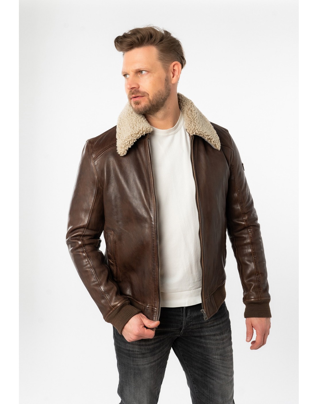 Mauritius Chaqueta piel Brovin Men Blouson