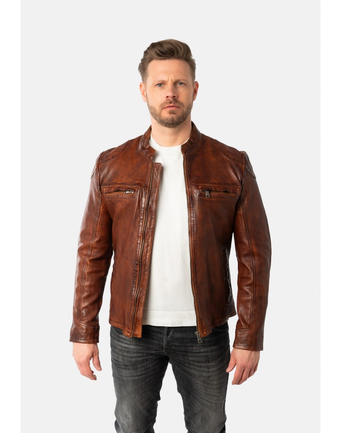 Mauritius Chaqueta Piel MM Chopa Men Biker