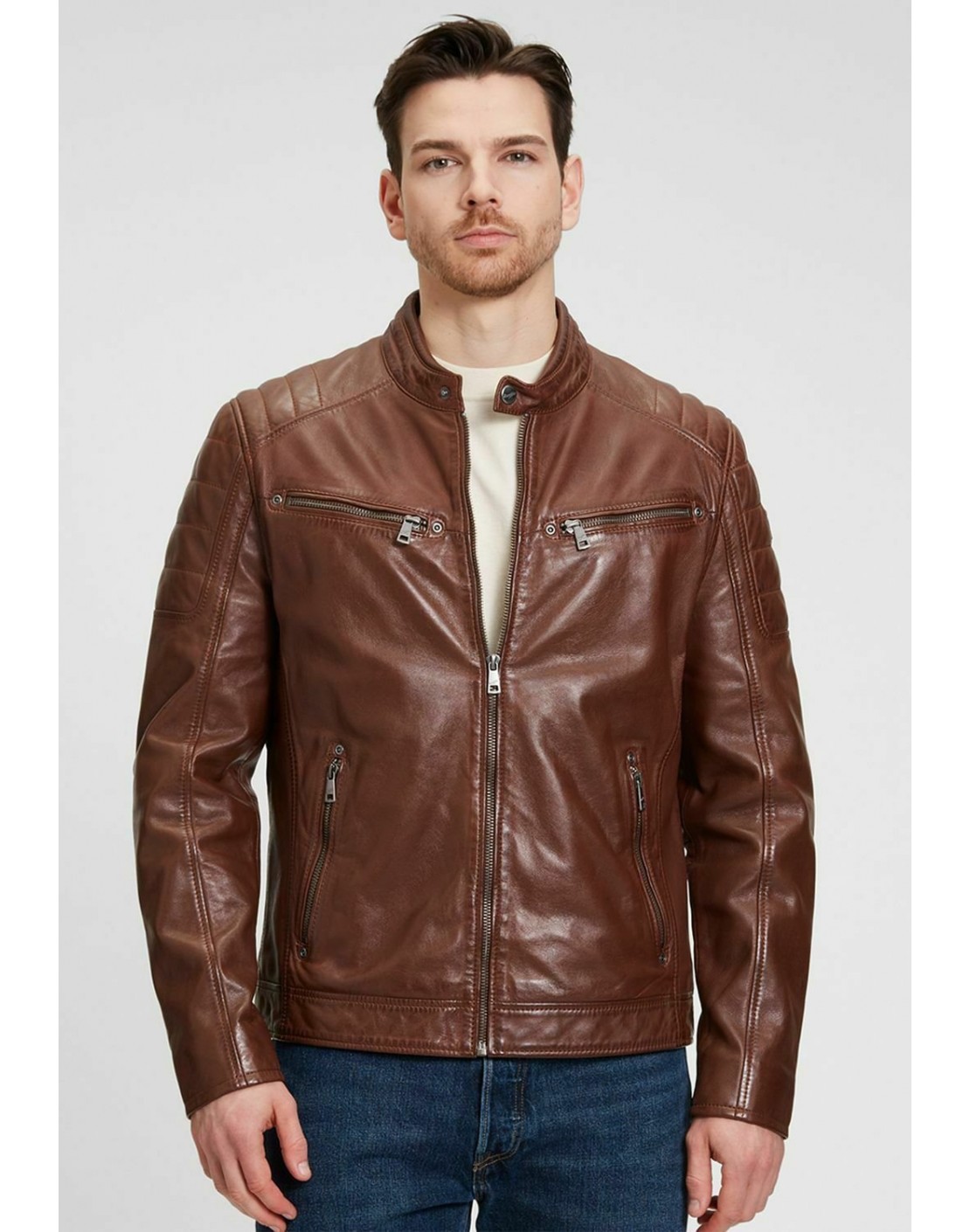 Mauritius Chaqueta piel GB Derry Laorv Men Biker