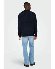 Only & Sons Polo Onskicker Life Rlx LS Cable Polo Knit