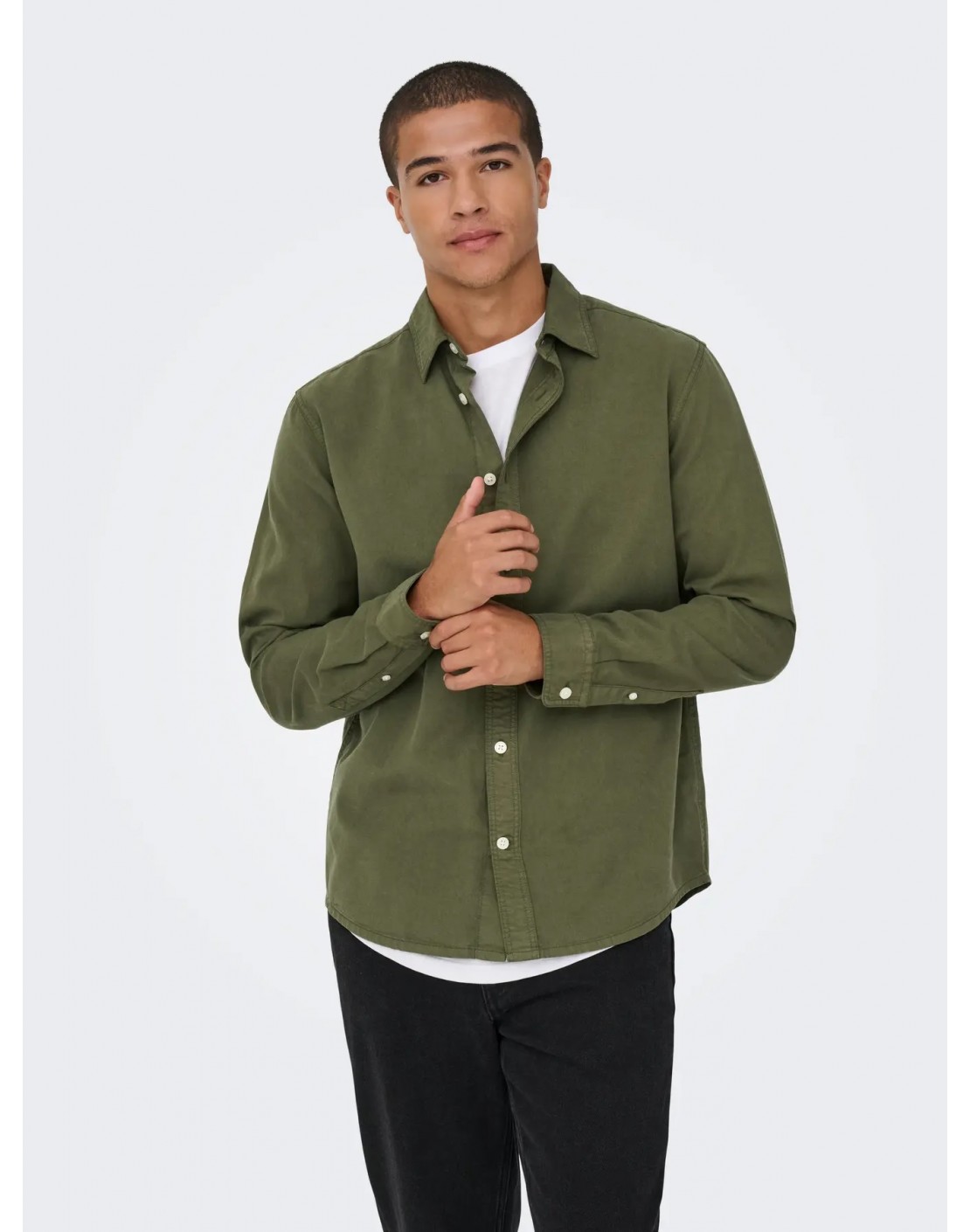 Only & Sons Camisa Onsotto REG Peach Finish LS Shirt