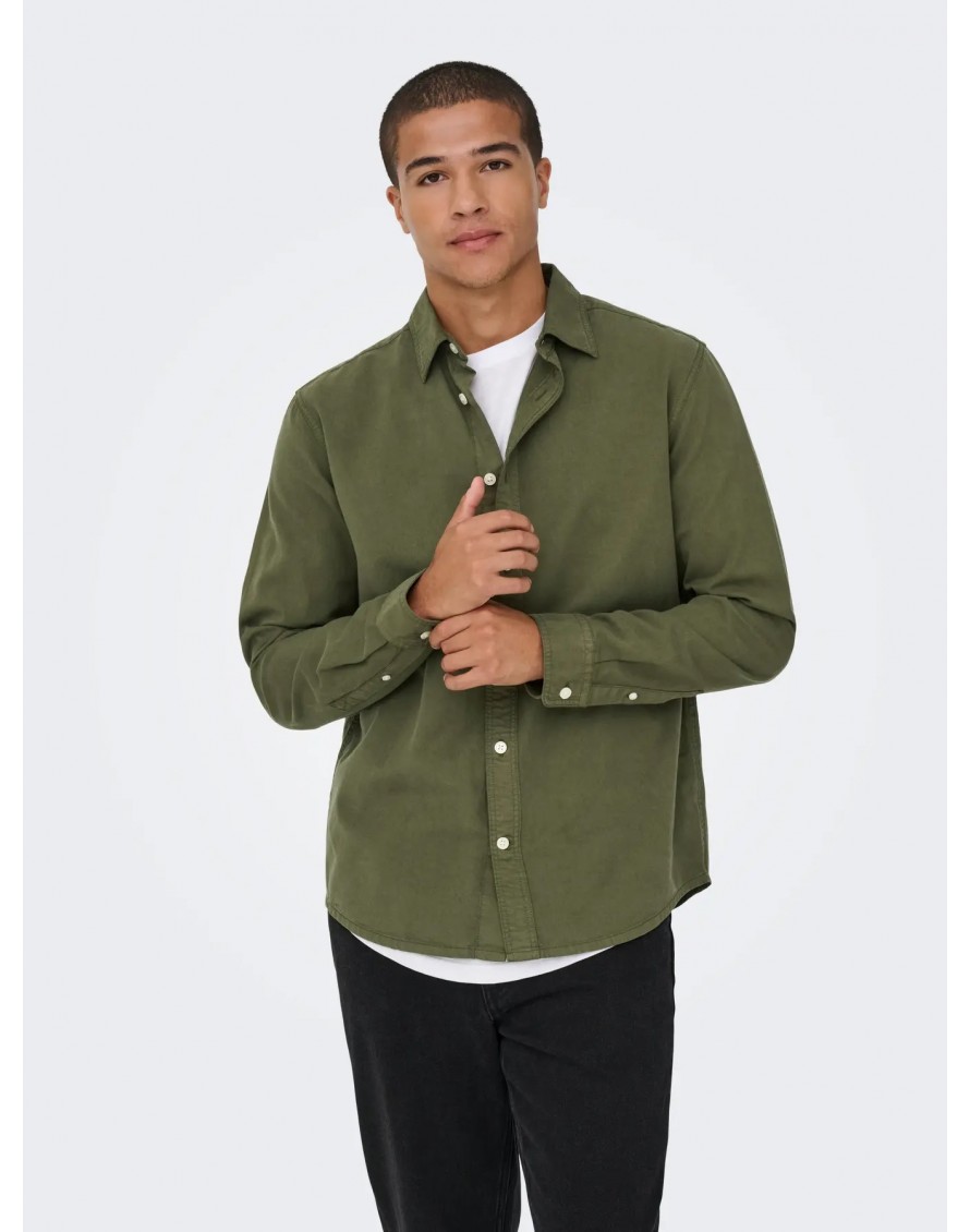 Only & Sons Camisa Onsotto REG Peach Finish LS Shirt