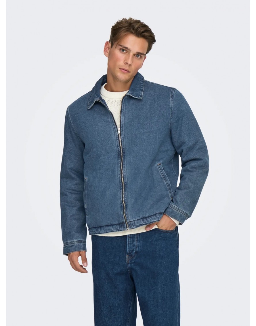 Only & Sons Cazadora Vaquera Onspadded Work MB 5919 Pim Dnm Jacket