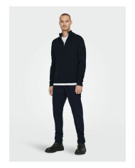 Only & Sons Jersey Onsphil REG 12 Struc Half ZIP Knit Noos