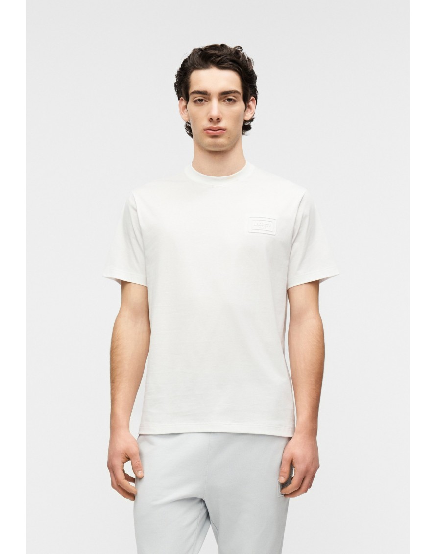 Lacoste Camiseta de punto jersey con detalles de la marca en relieve