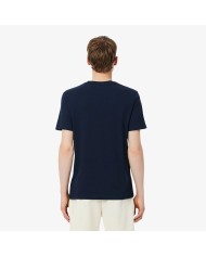 Lacoste Camiseta con franja de rayas de la marca