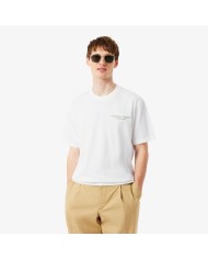Lacoste Camiseta de algodón grueso bordado