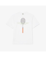 Lacoste Camiseta de algodón grueso bordado