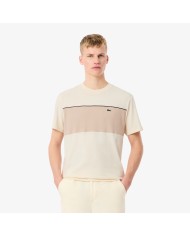 Lacoste Camiseta de algodón con bloques de color