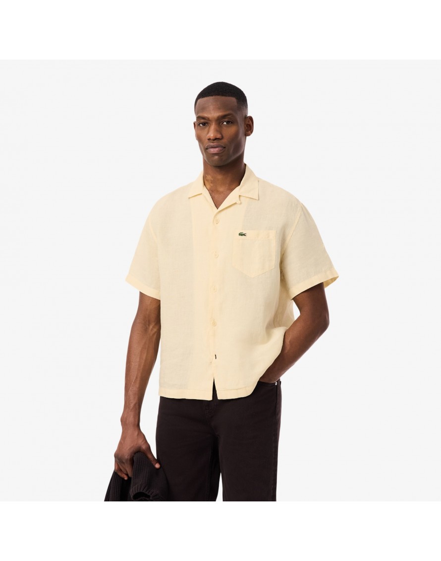 Lacoste Camisa de corte holgado de lino