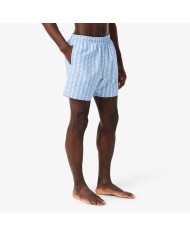 Lacoste Bañador de largo medio con estampado de monograma