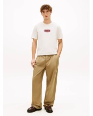 Tommy Hilfiger Camiseta de punto con cuello redondo y logo