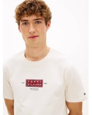 Tommy Hilfiger Camiseta de punto con cuello redondo y logo