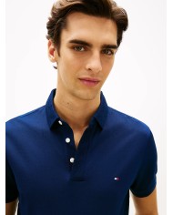 Tommy Hilfiger Polo regular de piqué con cuello de jacquard