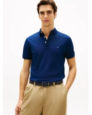 Tommy Hilfiger Polo regular de piqué con cuello de jacquard