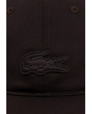 Lacoste Gorra de sarga de algodón con insignia