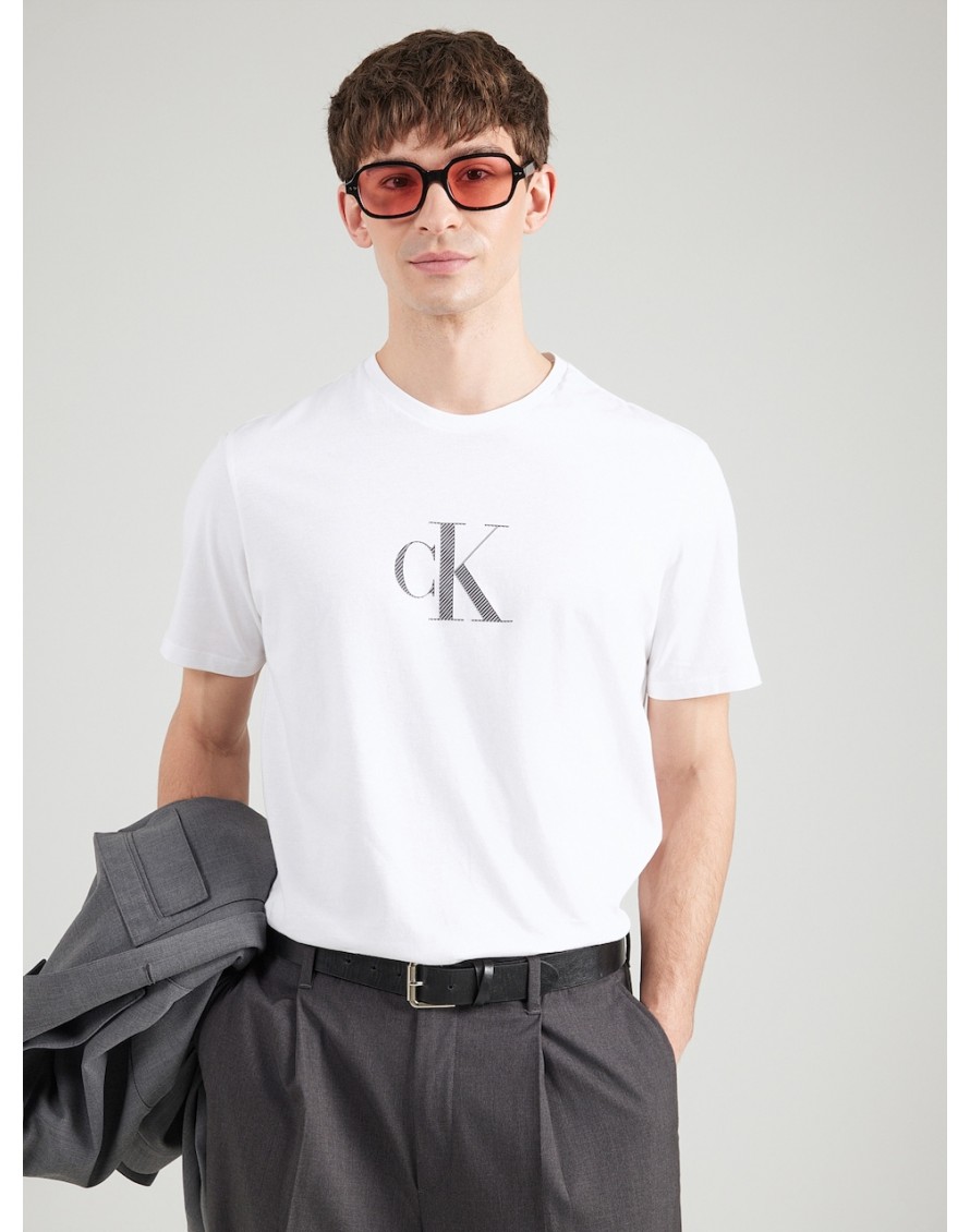 Calvin Klein Camiseta SS 30S Distress Monogram Graphic