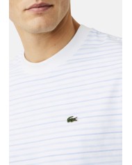 Lacoste Camiseta de algodón grueso de rayas