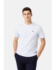 Lacoste Camiseta de algodón grueso de rayas