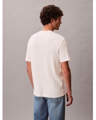 Calvin Klein Camiseta SS Wafle Badge Crew
