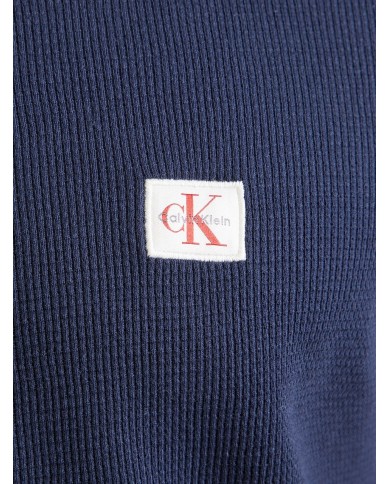 Calvin Klein Camiseta SS Wafle Badge Crew