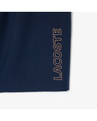 Lacoste Pantalón corto deportivo de tafetán diamantado con ribete en contraste