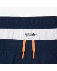 Lacoste Pantalón corto deportivo de tafetán diamantado con ribete en contraste