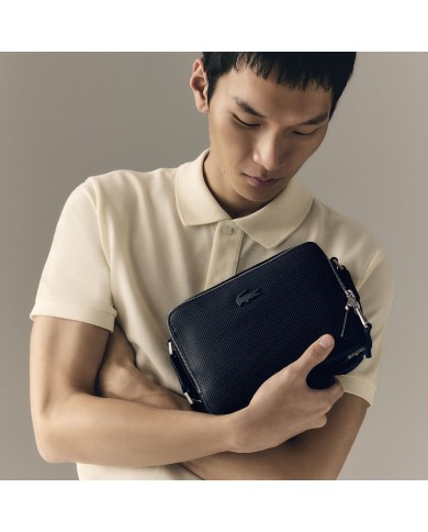 Lacoste Bolso de reportero Chantaco de piel pequeño