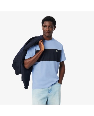 Lacoste Camiseta de algodón con bloques de color