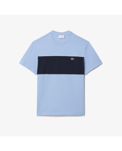 Lacoste Camiseta de algodón con bloques de color