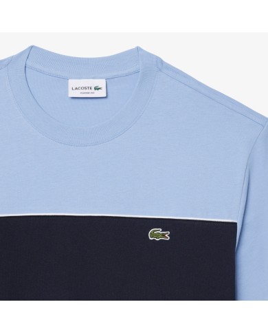 Lacoste Camiseta de algodón con bloques de color