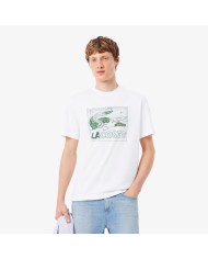 Lacoste Camiseta de algodón estampada