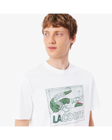 Lacoste Camiseta de algodón estampada