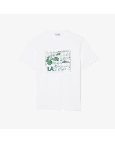 Lacoste Camiseta de algodón estampada