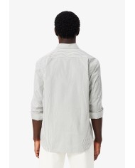 Lacoste Camisa de pinpoint de rayas de corte regular