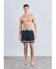 Lacoste Short de baño Lacoste con rayas en contraste de largo medio