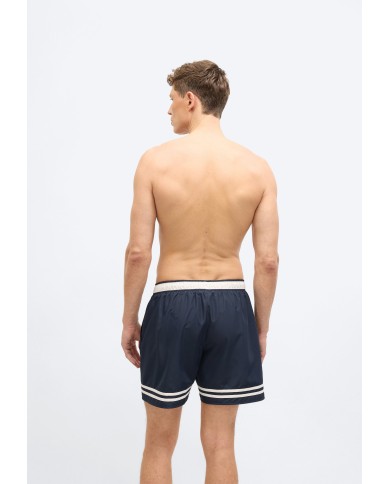 Lacoste Short de baño Lacoste con rayas en contraste de largo medio