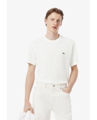 Lacoste Camiseta de piqué de lino y algodón grueso