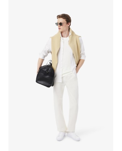 Lacoste Camiseta de piqué de lino y algodón grueso