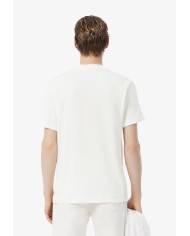 Lacoste Camiseta de piqué de lino y algodón grueso