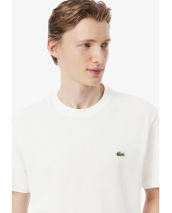 Lacoste Camiseta de piqué de lino y algodón grueso