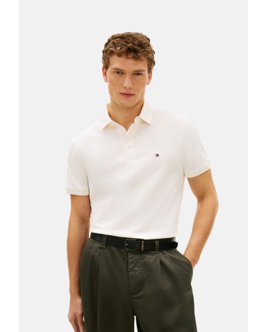 Tommy Hilfiger Polo regular de piqué con cuello de jacquard