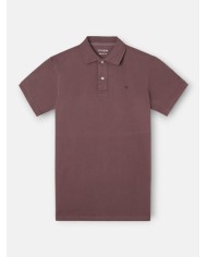 Silbon Polo clásico liso burdeos