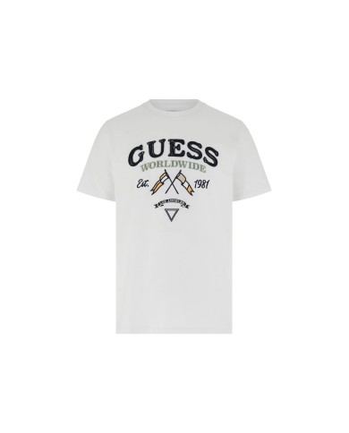 Guess Camiseta CN SS Flags And Cord Tee
